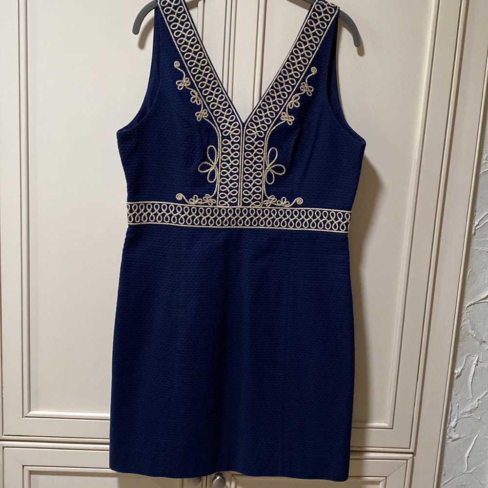 Lilly Pulitzer Dress- size 12 -midnight Blue - Picture 13 of 15